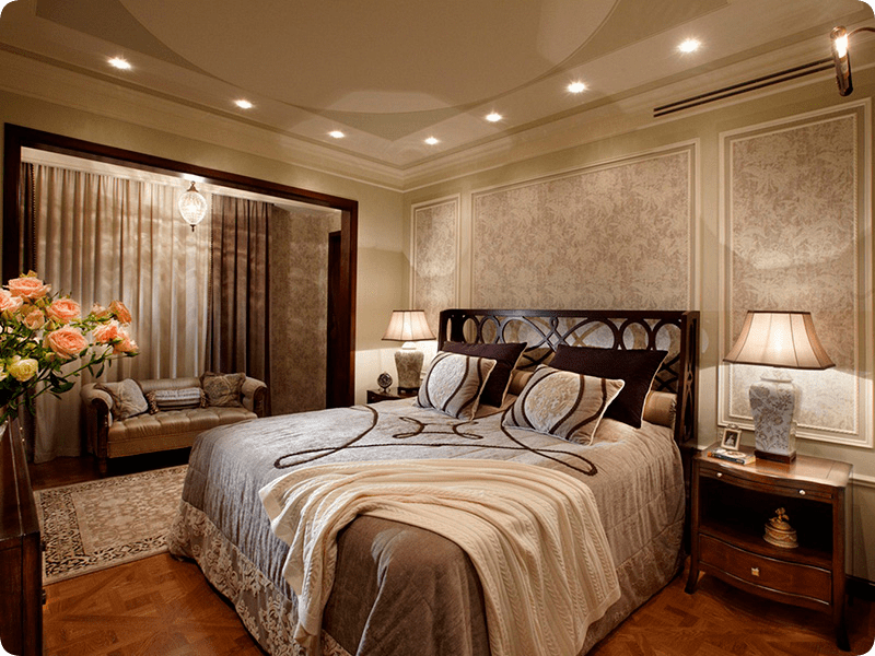 Ремонт спальной комнаты в классическом стиле